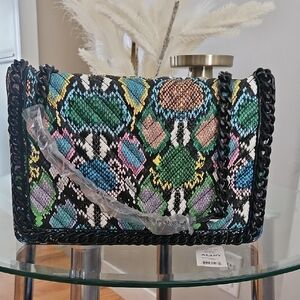 Aldo Vibrant Snake Print Crossbody Bag